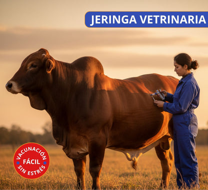 Jeringa veterinaria automática recargable
