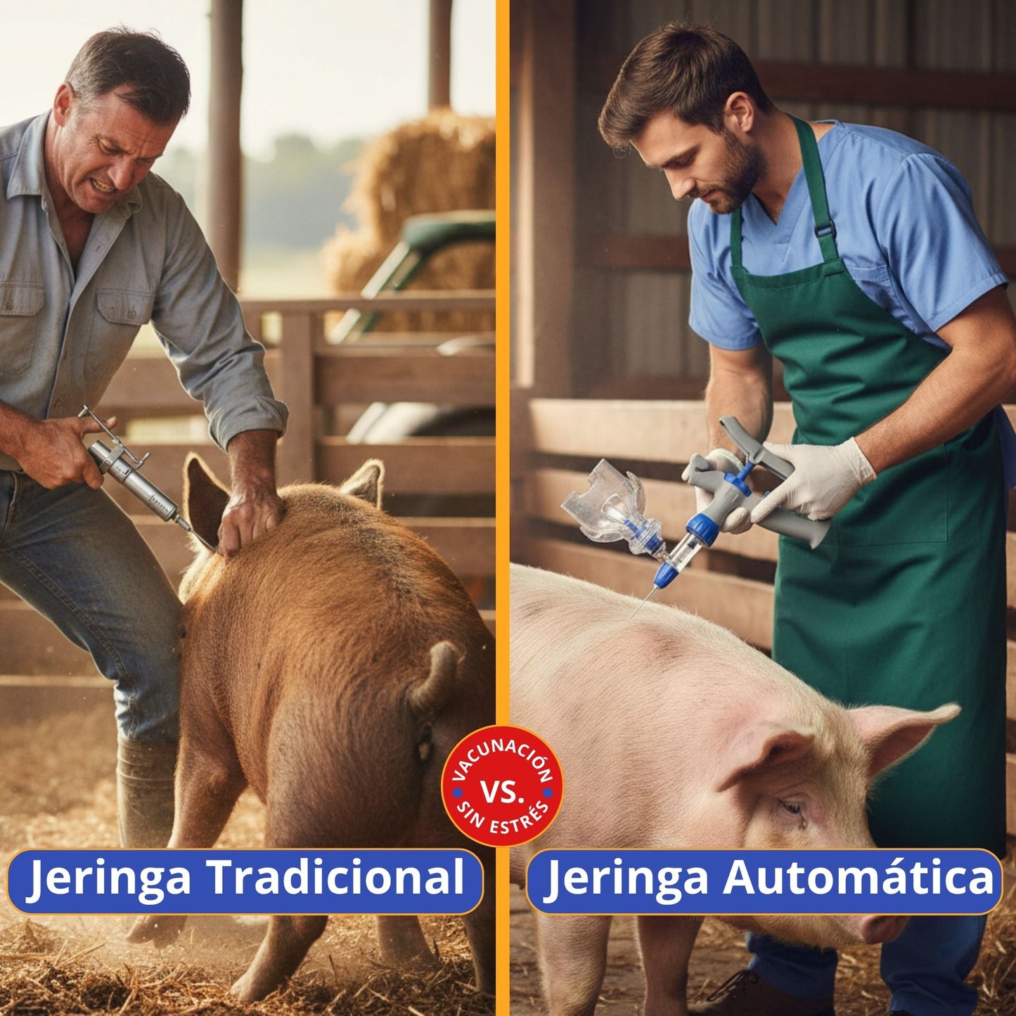 Jeringa veterinaria automática recargable