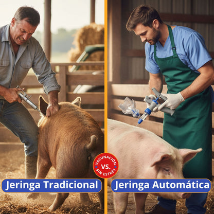 Jeringa veterinaria automática recargable